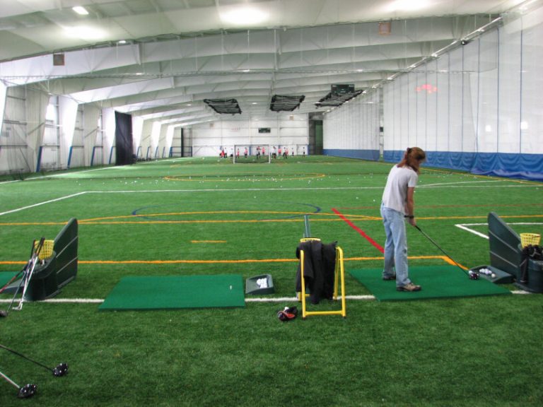 Can I use indoor golf bays for professional training?